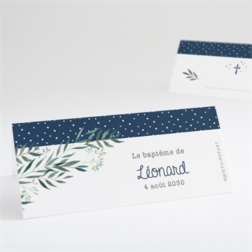 Marque-place baptême motifs et autres pois