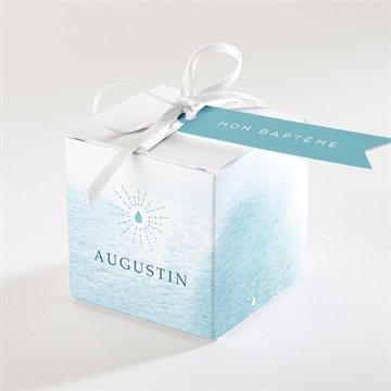 Boîte de dragées baptême eau sacrée