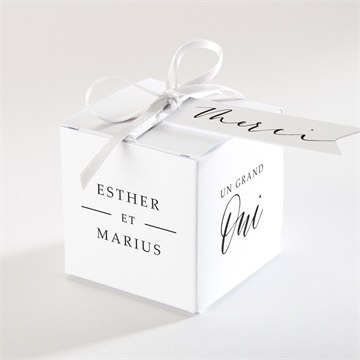 Boîte de dragées mariage liés pour toujours duo