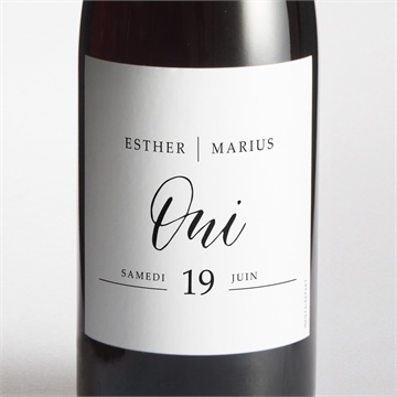 Etiquette de bouteille mariage liés pour toujours duo