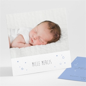 Remerciement baptême cadre et motifs