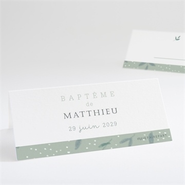 Marque-place baptême gravure vintage