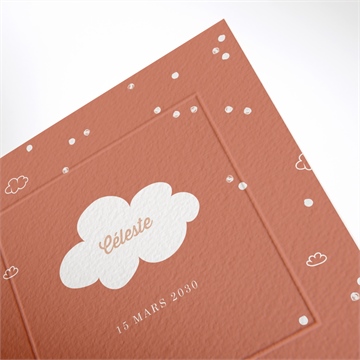 Faire-part naissance joli ciel - Détail du faire-part