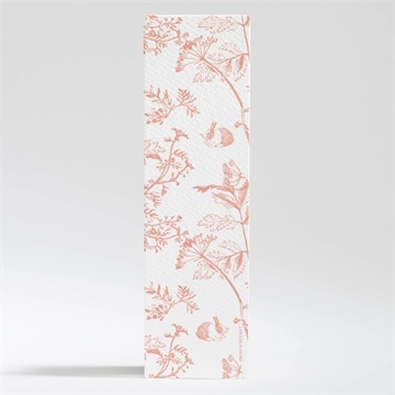 Signet baptême motif gravure - Dos du signet