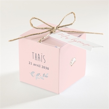 Boîte de dragées baptême enfant bercé de tendresse