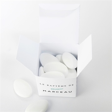 Boîte de dragées baptême tendre faon ! - Intérieur de la boîte