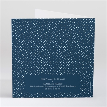 Faire-part communion relief - Dos du faire-part