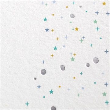 Remerciement naissance jolie constellation - Marquage à chaud ARGENT