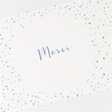 Remerciement naissance jolie constellation - Détail de la carte