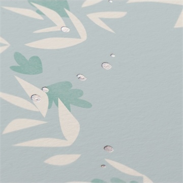 Faire-part de baptême colombe en folie - Marquage à chaud ARGENT