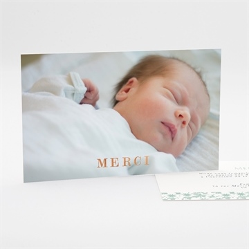 Remerciement naissance feuilles et étoiles