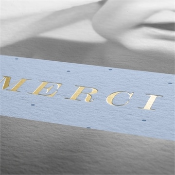 Remerciement naissance mon rêveur - Marquage à chaud OR