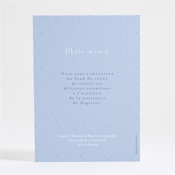 Remerciement naissance mon rêveur - Dos de la carte