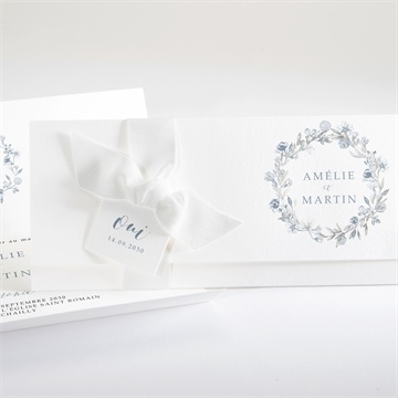 Faire-part mariage composition végétale