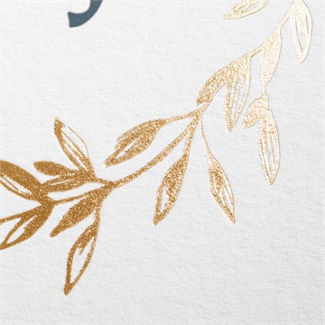 Faire-part mariage délicatesse - Marquage à chaud OR