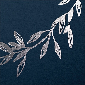 Faire-part mariage bleu minéral - Marquage à chaud ARGENT