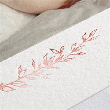 Remerciement naissance végétation copper - Marquage à chaud CUIVRE