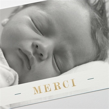 Remerciement naissance belle inscription - Détail de la carte