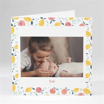 Faire-part naissance fruits d'été