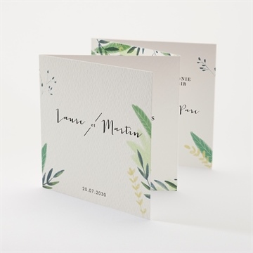 Faire-part mariage univers végétal