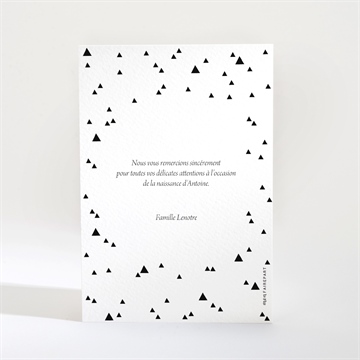 Remerciement naissance hello bébé! - Dos de la carte