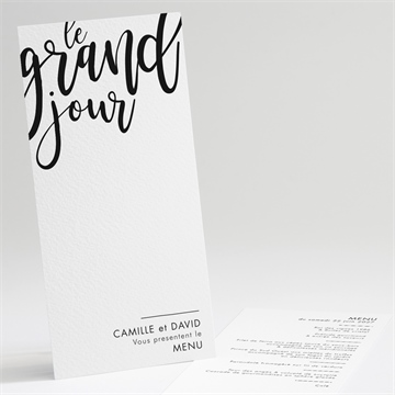 Menu mariage le grand jour