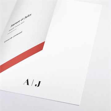 Livret de messe mariage enlacés - Détail du livret