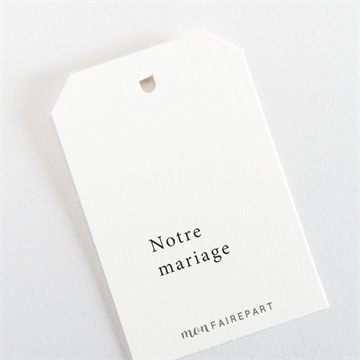 Etiquette mariage enlacés - Dos de l'étiquette