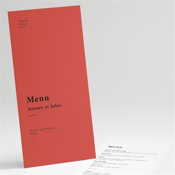 Menu mariage enlacés