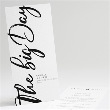 Menu mariage the big day