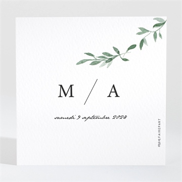 Carton réponse mariage a l'ombre de l'olivier - Dos du carton