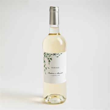 Etiquette de bouteille mariage a l'ombre de l'olivier - Mise en situation