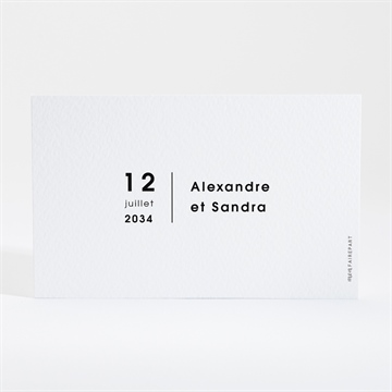 Carton réponse mariage tendresse - Dos du carton