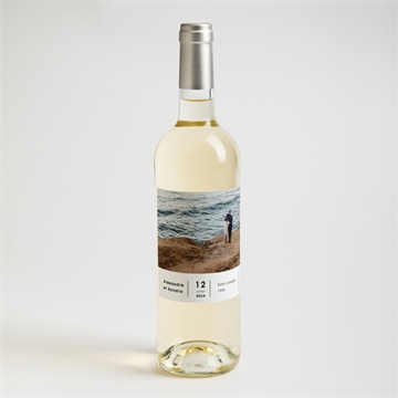 Etiquette de bouteille mariage tendresse - Mise en situation