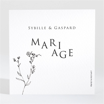 Carton réponse mariage délicate ficelle - Dos du carton