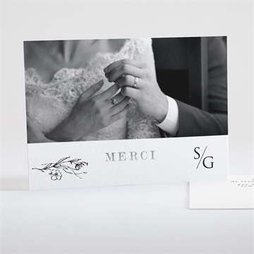 Remerciement mariage délicate ficelle