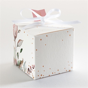 Boîte de dragées mariage baroque - Dos de la boîte