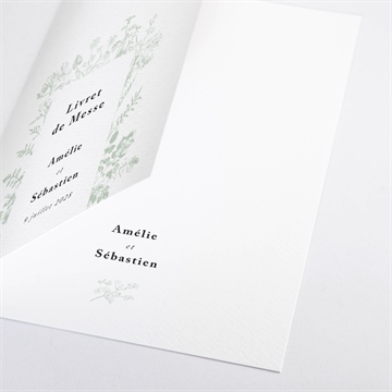 Livret de messe mariage belle nature - Détail du livret