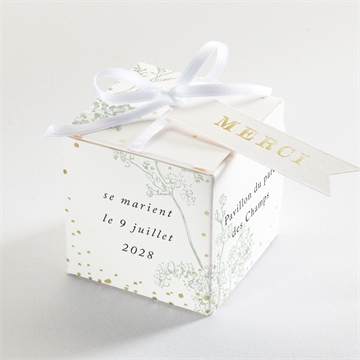Boîte de dragées mariage belle nature