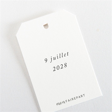 Etiquette mariage belle nature - Dos de l'étiquette