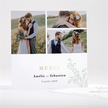 Remerciement mariage belle nature