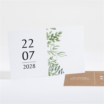 Carton réponse mariage nature chic programme