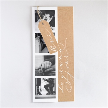 Faire-part mariage photomaton - Faire-part assemblé