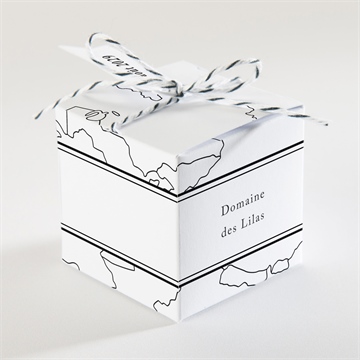 Boîte de dragées mariage dessin d'amour - Dos de la boîte