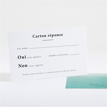 Carton réponse mariage lagon