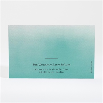 Carton réponse mariage lagon - Dos du carton