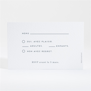 Carton réponse mariage délicatesse - Dos du carton