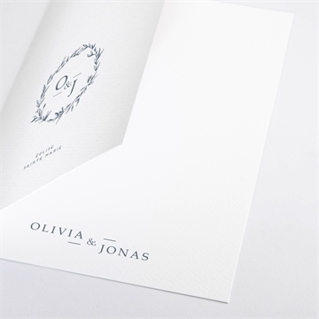 Livret de messe mariage délicatesse - Détail du faire-part