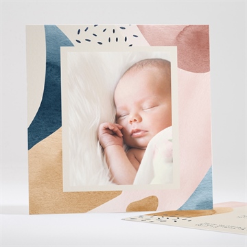 Faire-part naissance patchwork ethnique