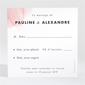 Carton réponse mariage elegantes nuances